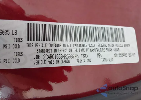 2017 Chrysler Pacifica Limited from USA, damaged, VIN 2C4RC1GG0HR508705